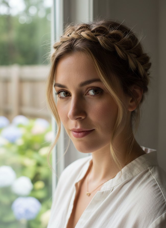 Braided Crown Updo