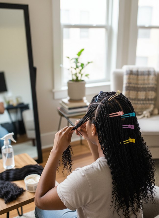 How to Do Knotless Braids on Yourself for Beginners