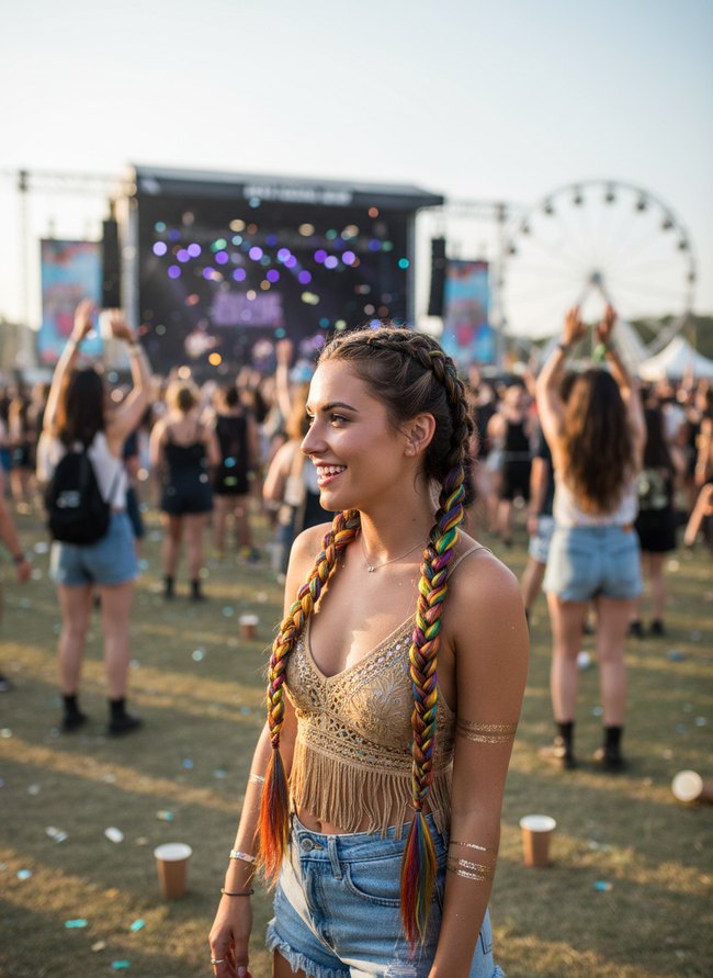 Festival Braids Ideas for Concert and Event Season
