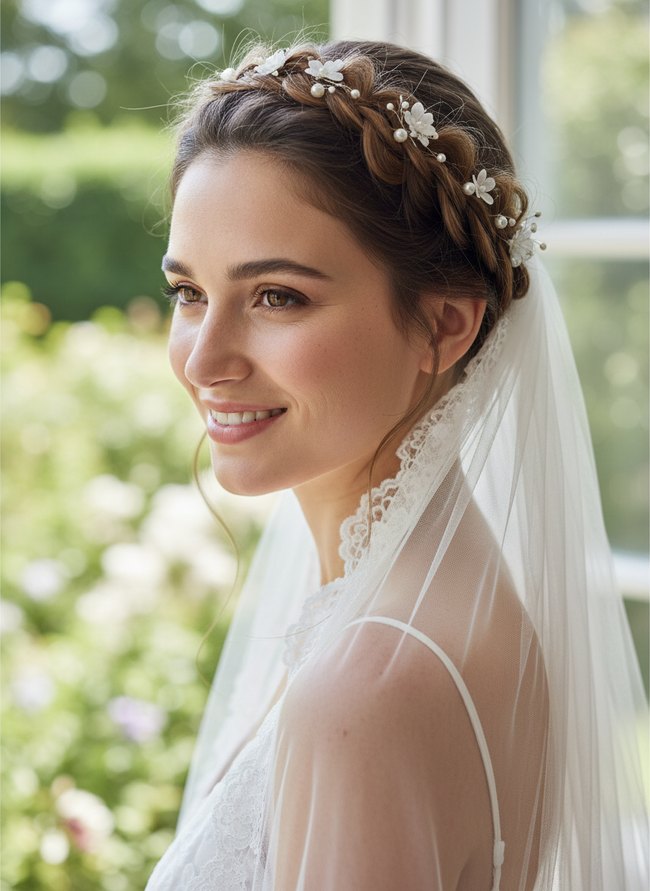 15 Bridal Hairstyles With a Veil for Natural Hair