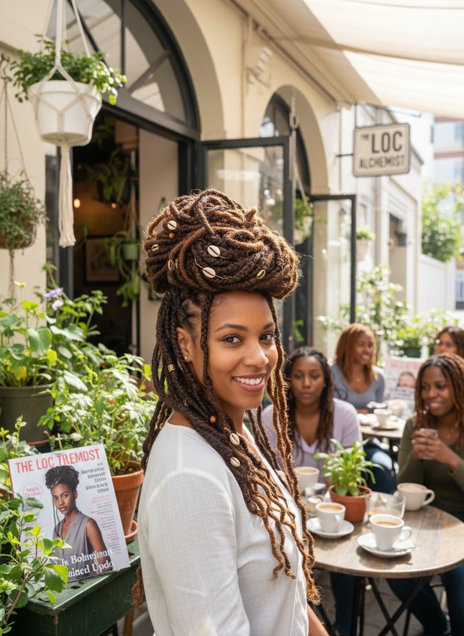 Bohemian Braided Loc Updo 2026