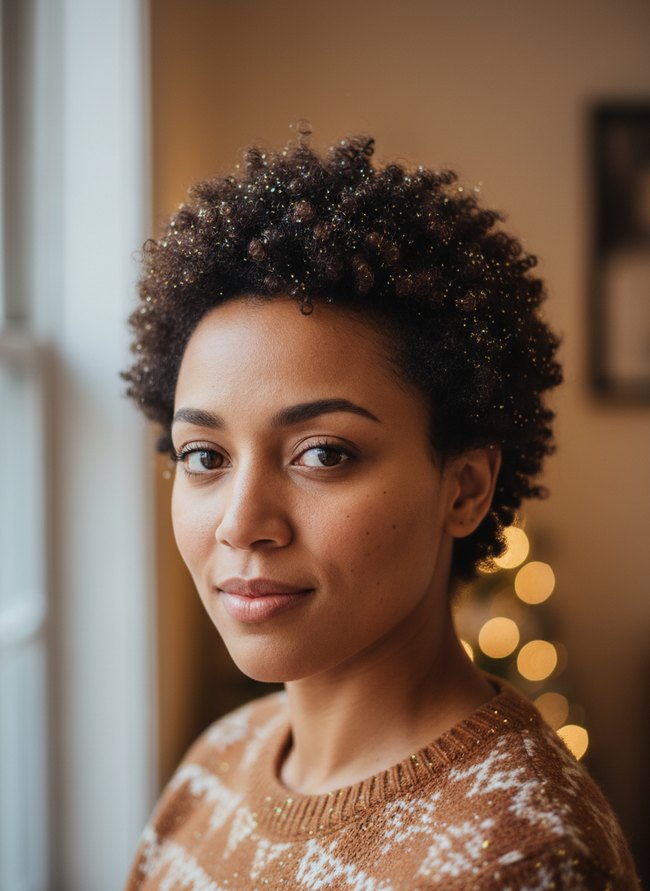 Holiday Party Styles for Short Natural Hair