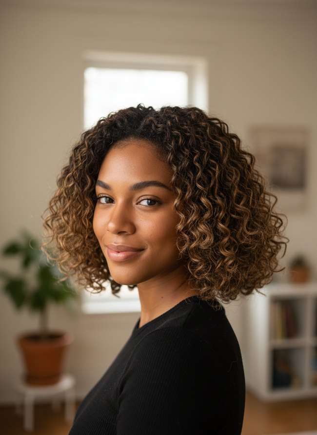 Voluminous Wavy Crochet Bob