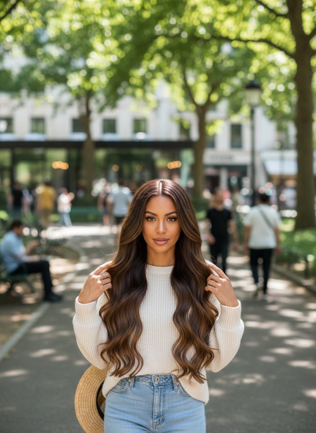 Long Wavy Center Part