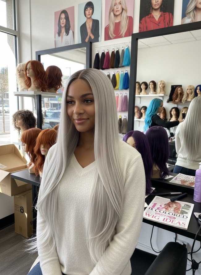 Platinum Blonde Sleek Cascade