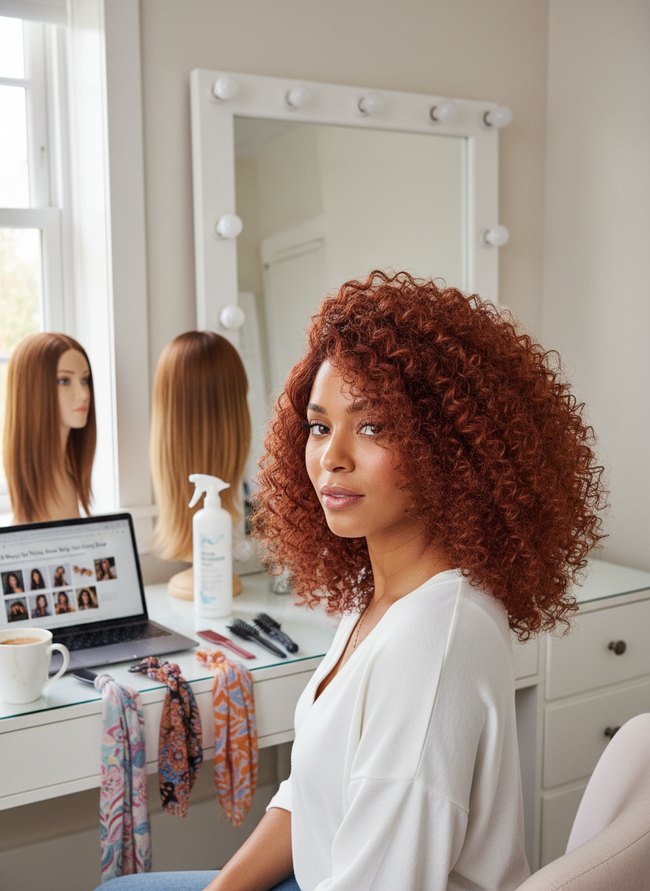 Voluminous Side Swept Curls