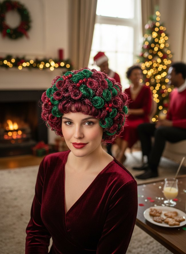 Sparkling Holly Berry Coif