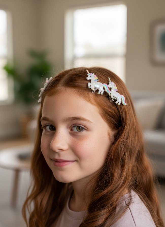 Sparkle Unicorn Hair Clips