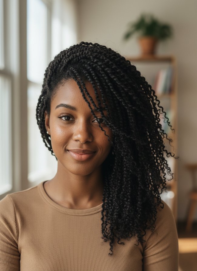 Voluminous Side-Swept Style