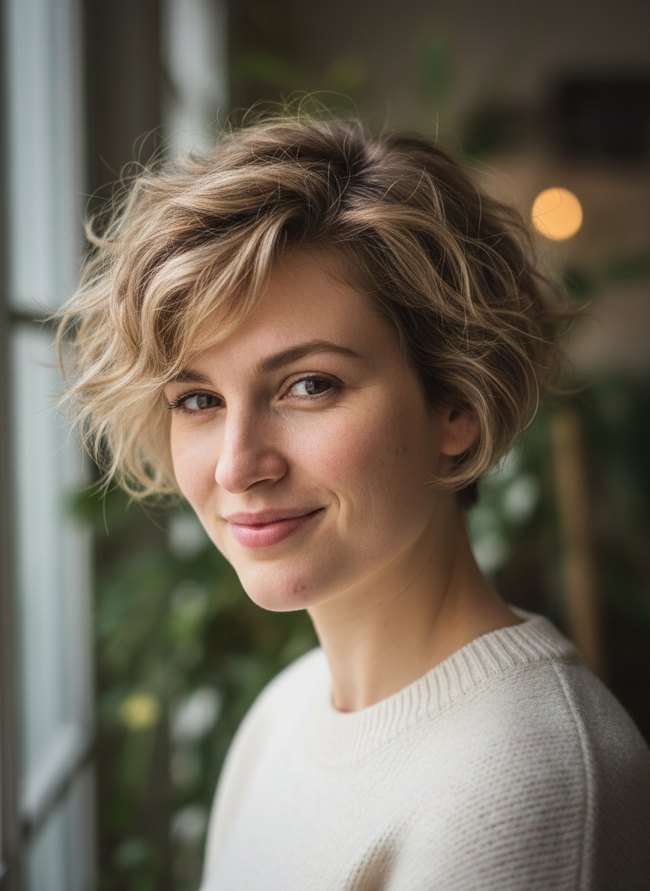 Voluminous Textured Pixie