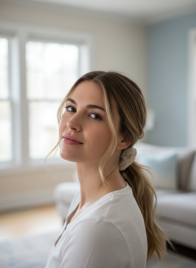 Effortless Low Ponytail