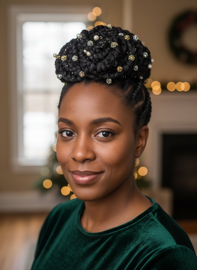 Sparkling Coiled Updo