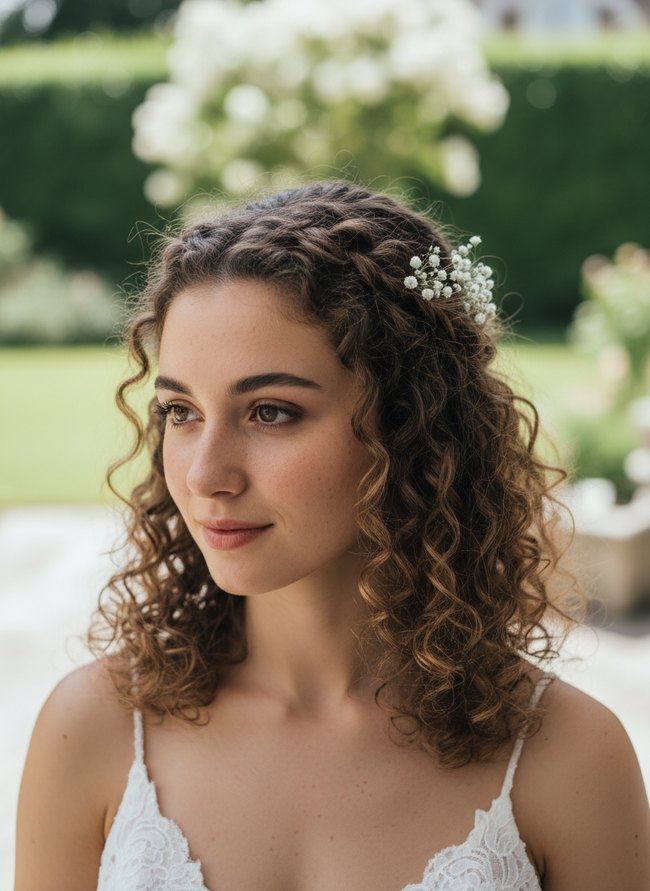 Soft Braided Half-Updo