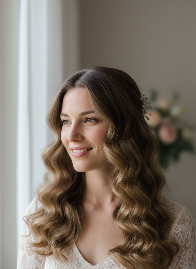 Cascading Wedding Curls