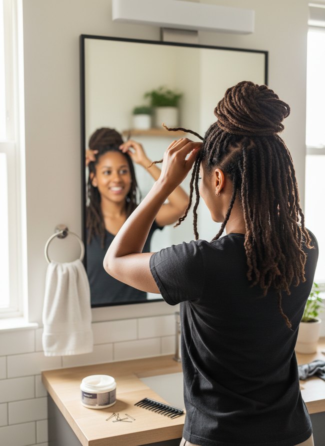 Braided Loc Top Knot