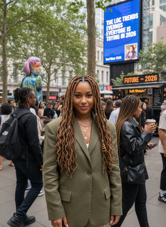 Soft Wavy Loc Styles 2026