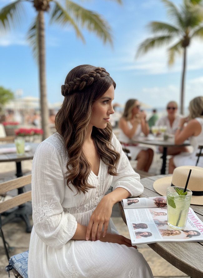 Cool Brunette Braided Crown