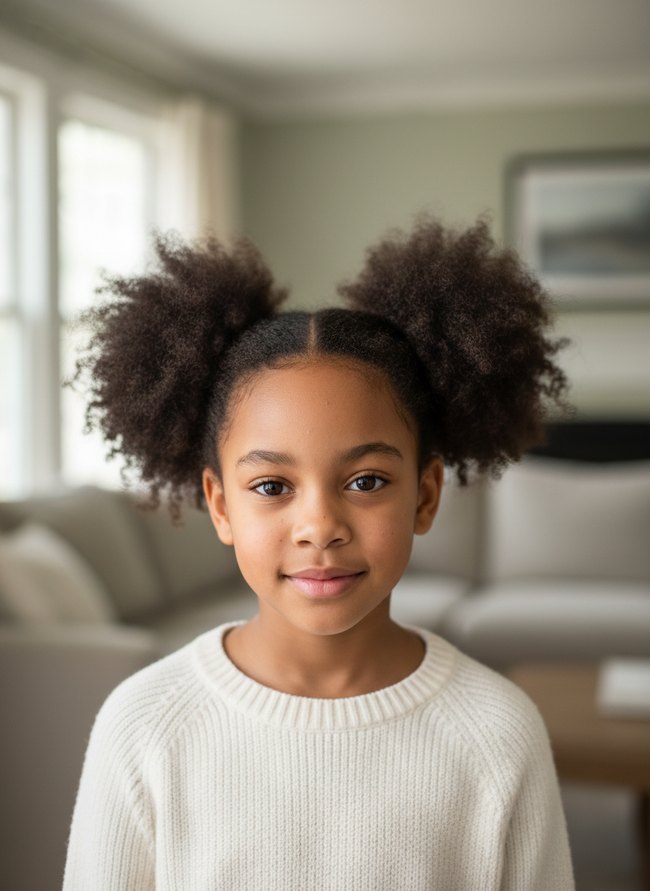 Pigtail Puff Balls