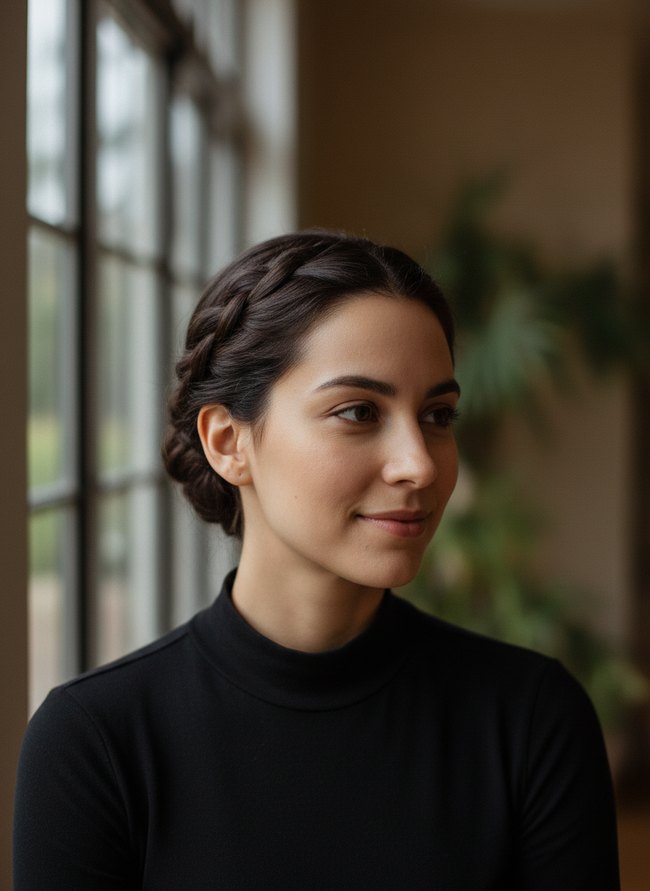 Neat Updo Crown Twists