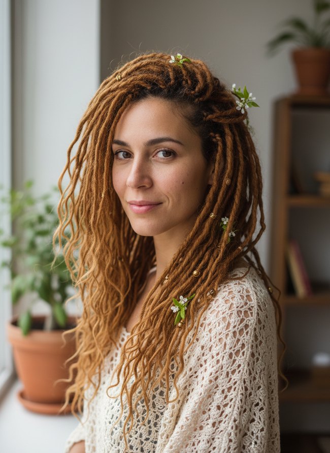Caramel Boho Cascade Twist