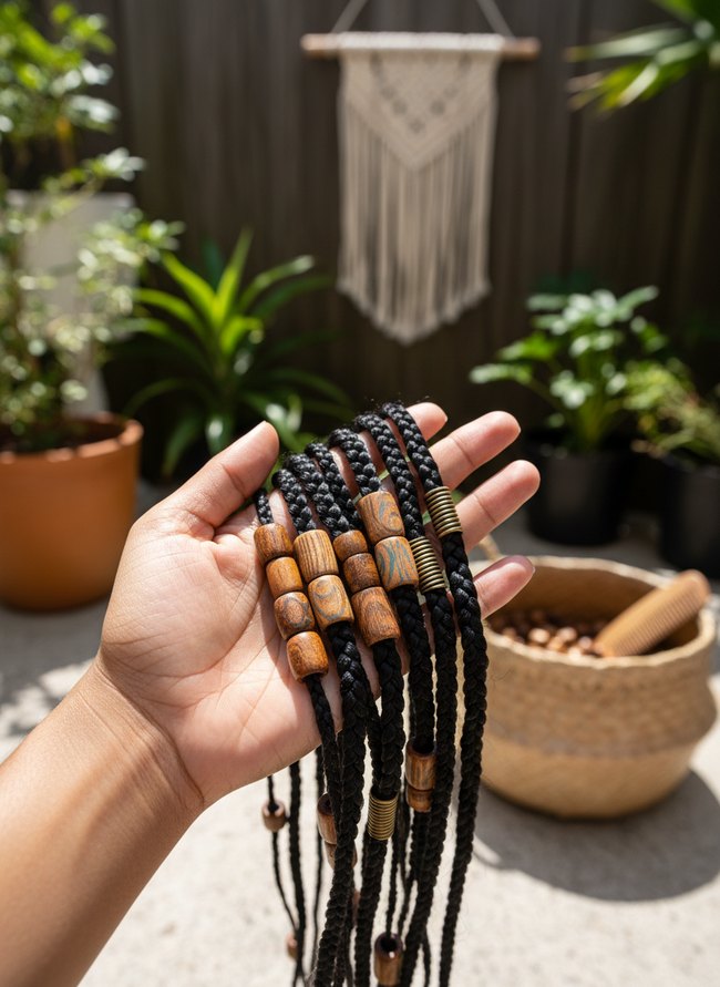 Boho Wood Bead Set
