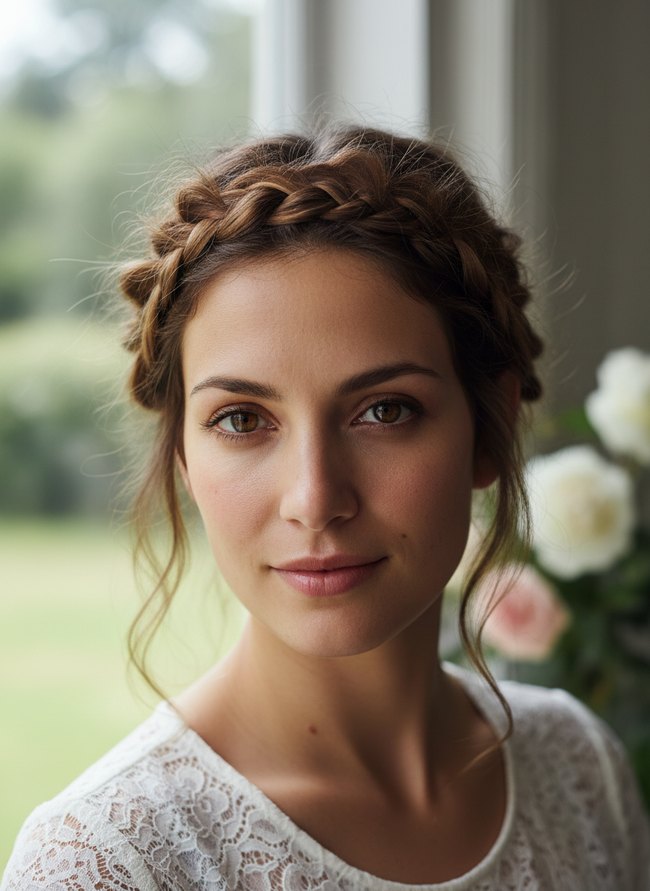 Braided Boho Updo Crown