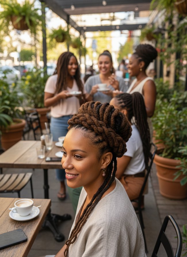 Elegant Updo Loc Crown