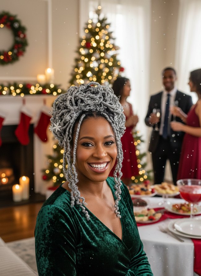 Sparkling Silver Loc Coils