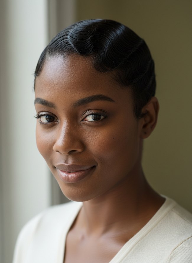 Sleek Finger Wave Crop