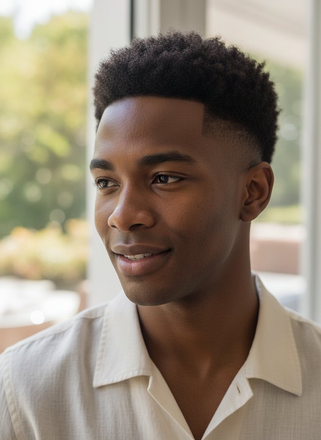 Tapered Afro Summer Fade