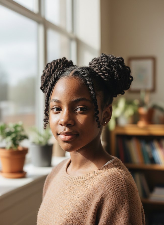 Double Bun Twist Outs