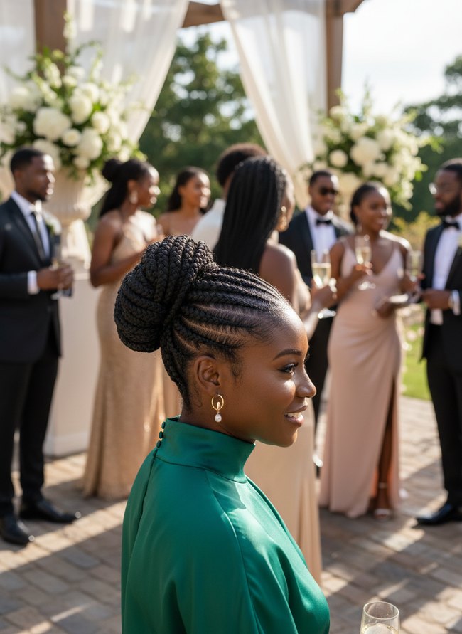 Regal Rope Cornrow Bun