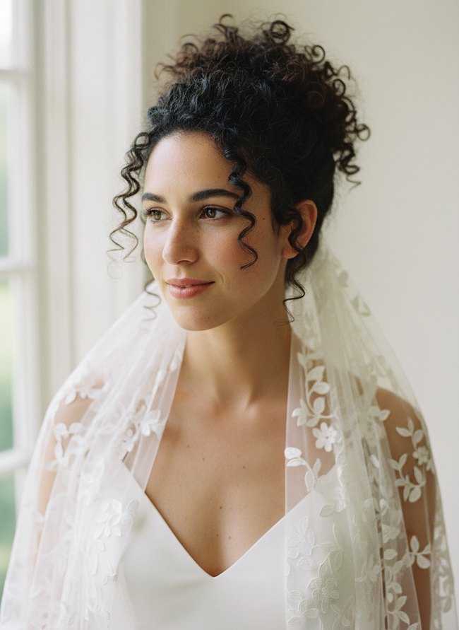 Curly Cascade Veil Dream
