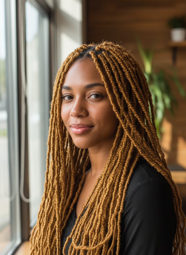 Harvest Gold Faux Locs