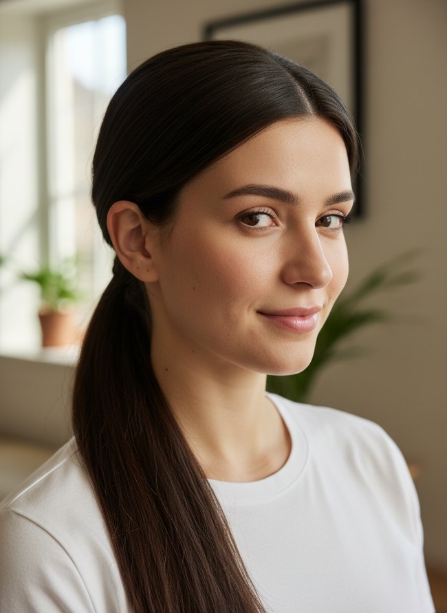 Sleek Low Ponytail