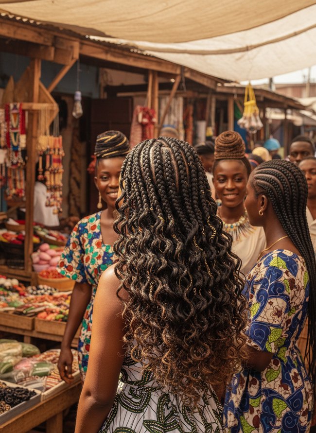 Zigzag Goddess Cornrow Look