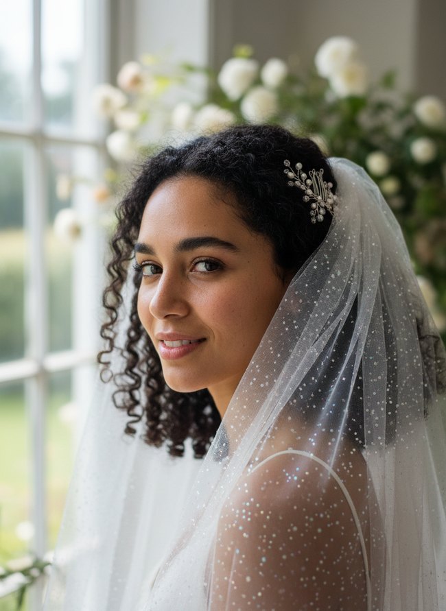 Sparkling Tulle Veil