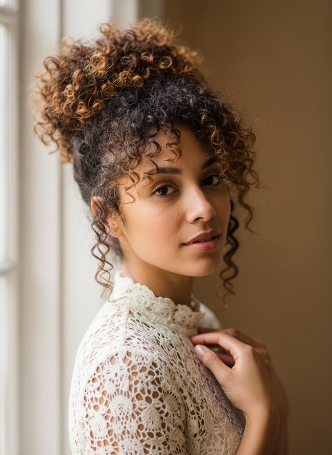 Textured Pineapple Updo