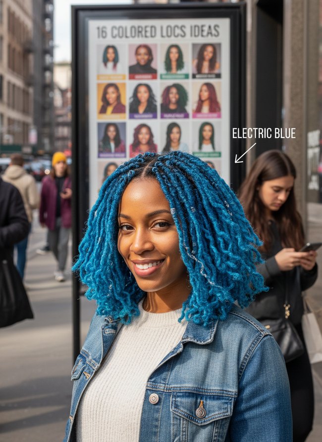 Electric Blue Goddess Locs