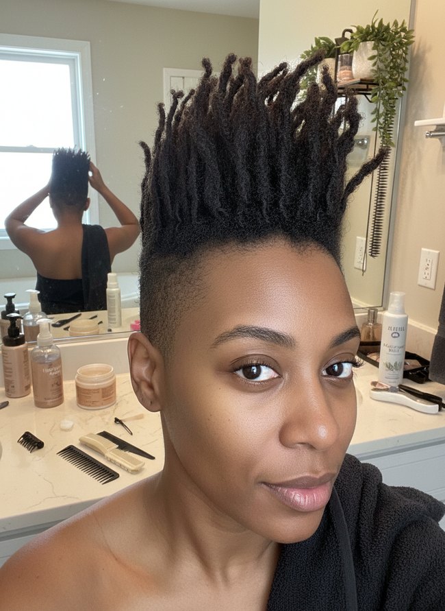 Faux Hawk Loc Style