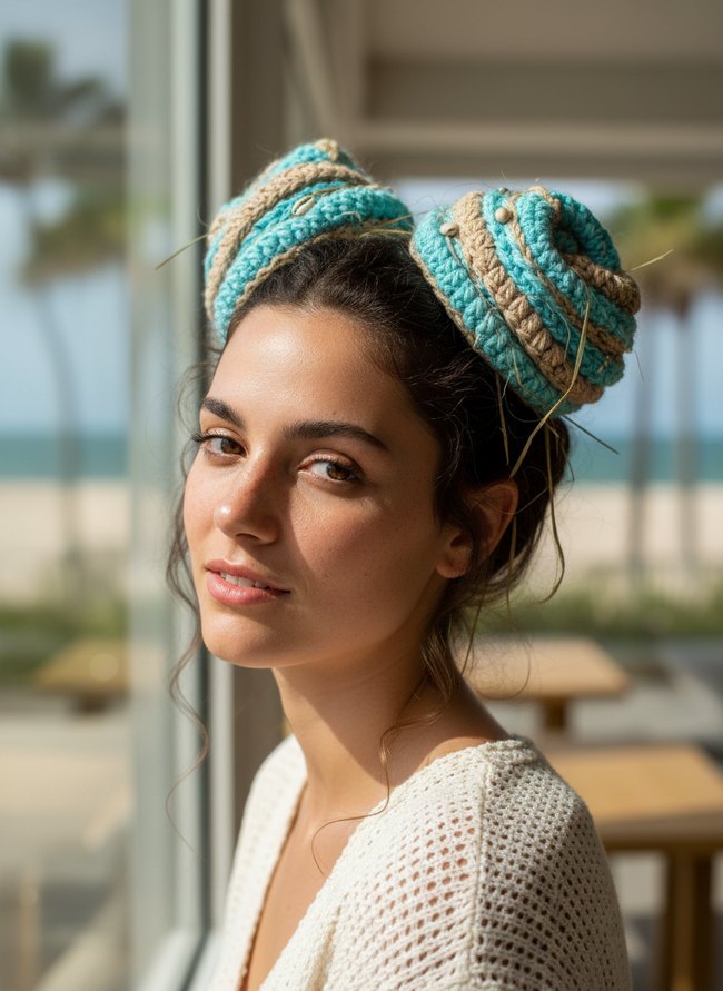 Ocean Breeze Crochet Buns