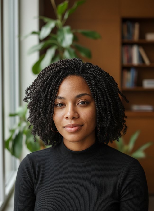 Defined Kinky Bob Look