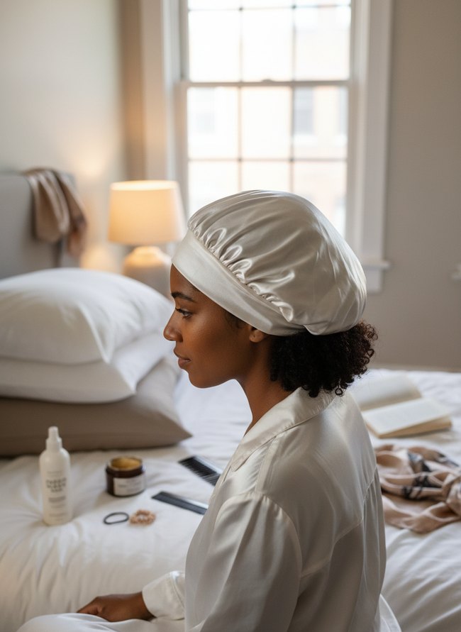 Soft Stretch Satin Cap