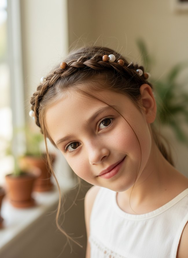 Halo Braid Beaded Wrap
