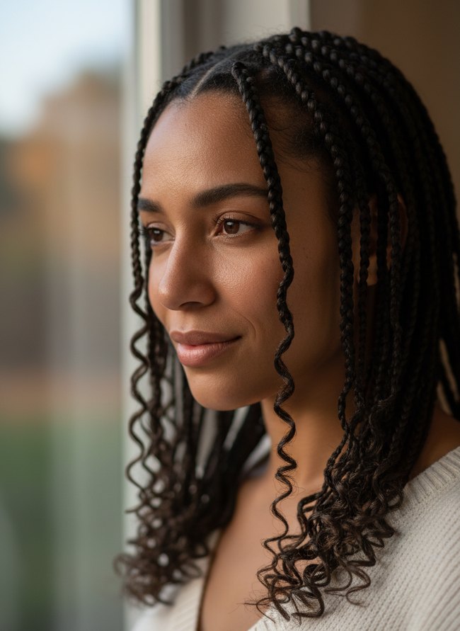 Braided Front Cascade Twists