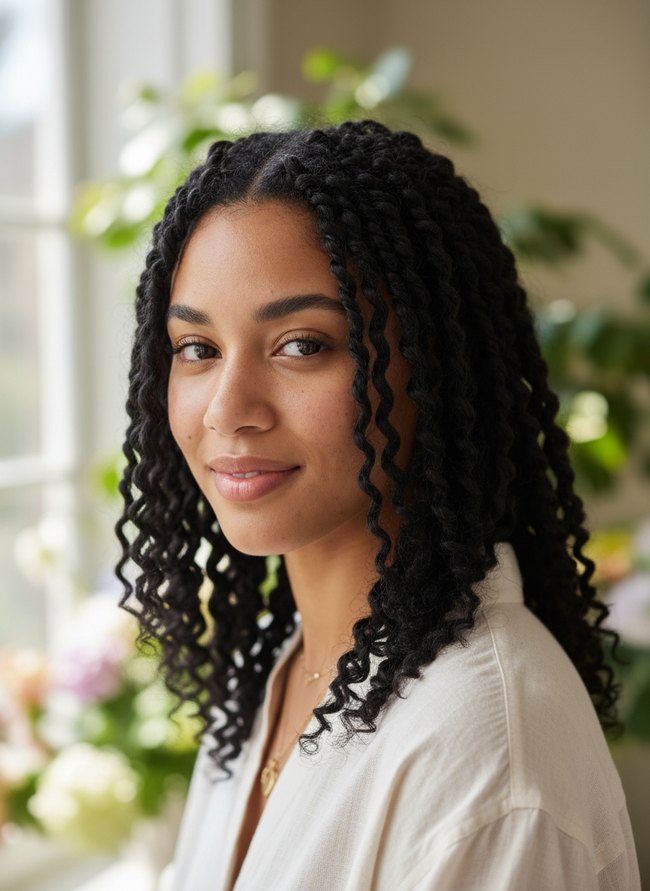 Jet Black Defined Twist