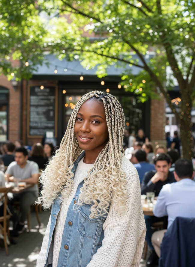 Platinum Blonde Braided Twists