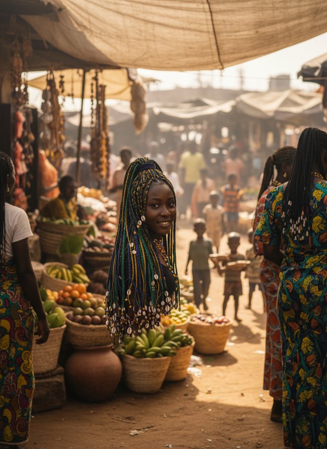 Colorful Thread Fulani Braids