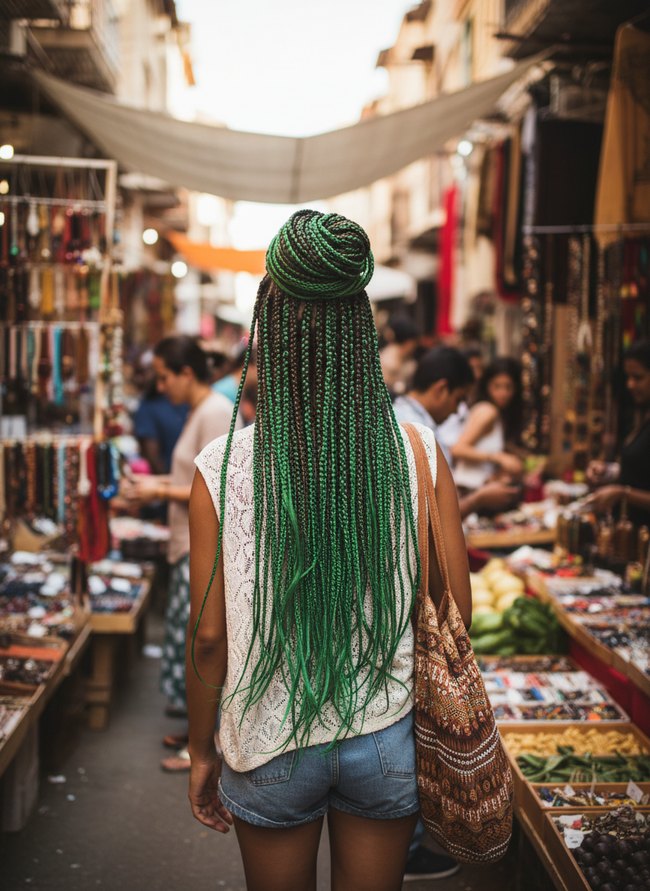 Emerald Green Streaks