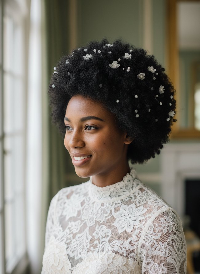 Voluminous Afro Wedding Puff